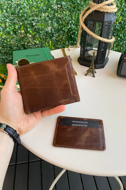 Dallas - Genuine Leather Kangaroo Wallet + Card Holder